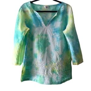 Appraisal tie-dye V-neck tunic